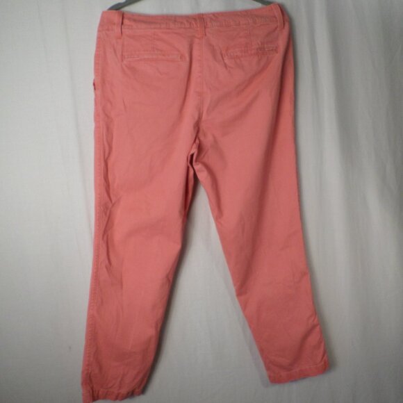 Sonoma Life + Style Modern Fit Broken Corral Pink Straight Leg Capri Pants Sz 14 - Picture 10 of 14